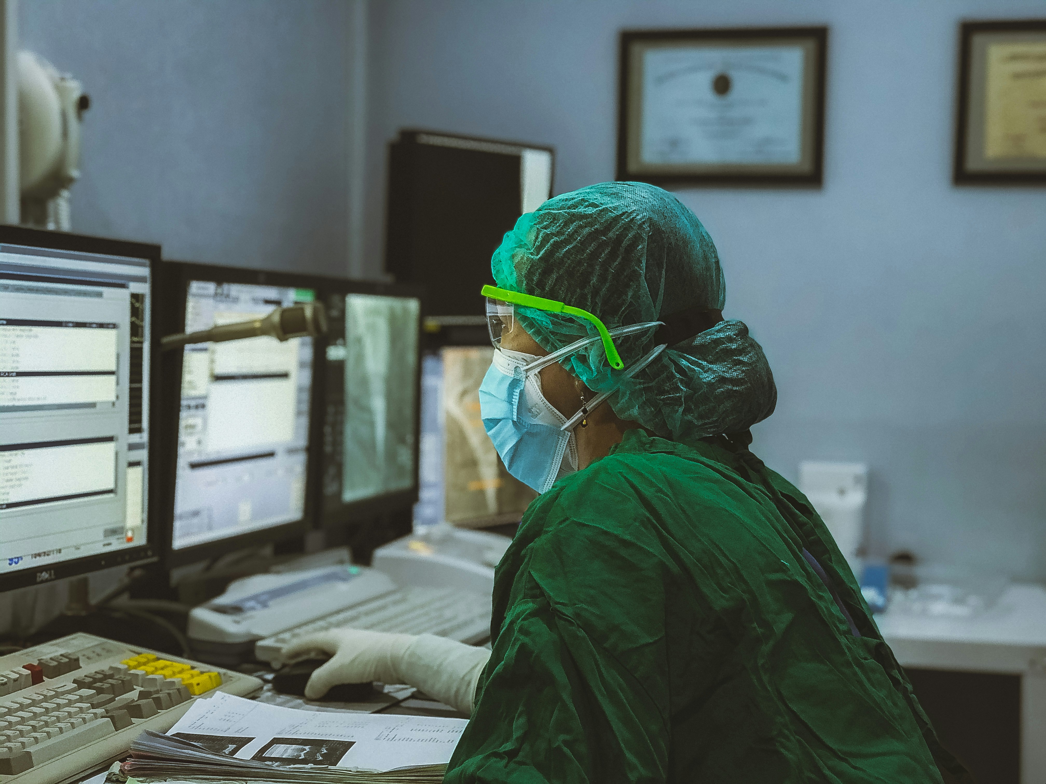 Doctor working in a healthcare facility